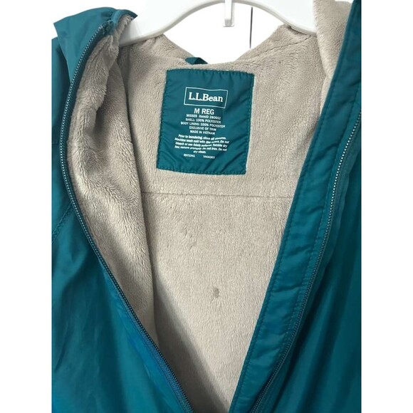L.L Bean Hooded Vest Womens Size Medium Full Zip Polyester Teal - Picture 4 of 6